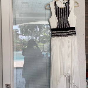 BCBG Maxazria white and black dress